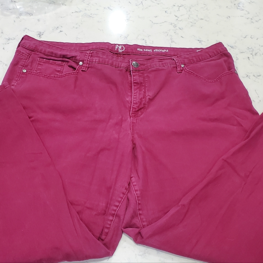 Size 24WS straight NDI Red Pants